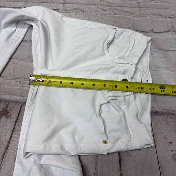 Frame Women Le High Straight Jeans Size 24 White Denim C032 -30 - Picture 5 of 16